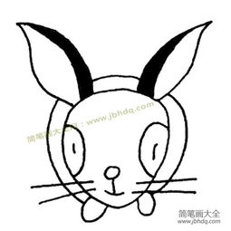  可爱的小白兔简笔画图片
