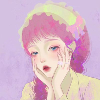  闺蜜手绘动漫绝美头像图片单人单张