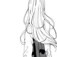 御姐头像背影黑色动漫女
