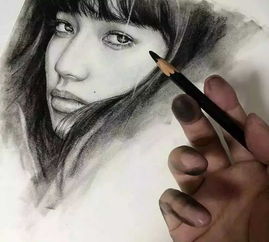 写实素描头像图片刻画
