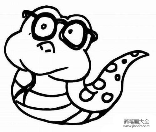  关于蛇的简笔画大全