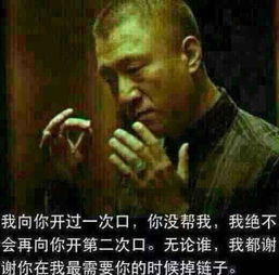  孙红雷图片带字我向你开过一次口,你没帮我,我绝不会再向你开第二次口.无论