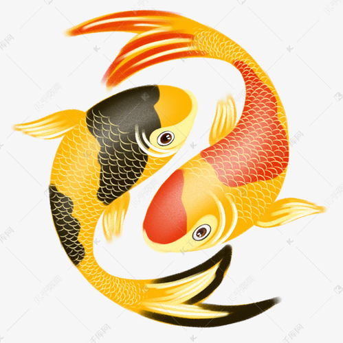  2019年锦鲤中国风太极鱼吉祥如意素材图片免费下载千库网