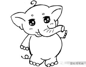  一群可爱的动物简笔画