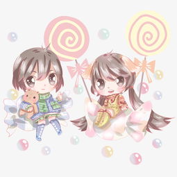  少女缤纷糖果气泡图图片素材其他格式下载动漫人物大全