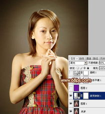  photoshop调出室内人物图片柔和甜美的黄绿色