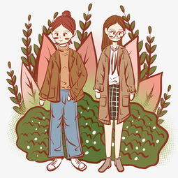  小清新女孩文艺风手绘小插画图片素材其他格式下载动漫人物大全