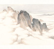  宛自天开廖松涛大型国画长卷云水禅心品鉴