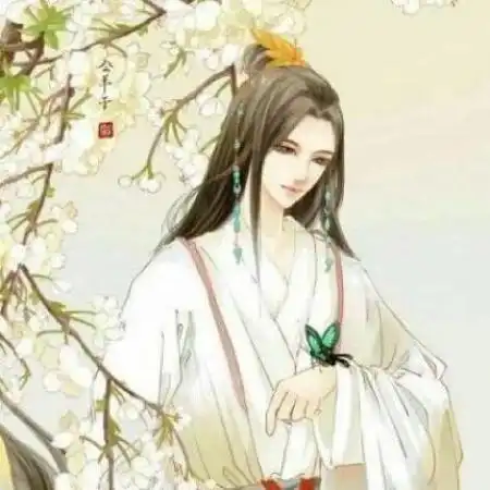  唯美古风头像情侣图片一男一女两张分开