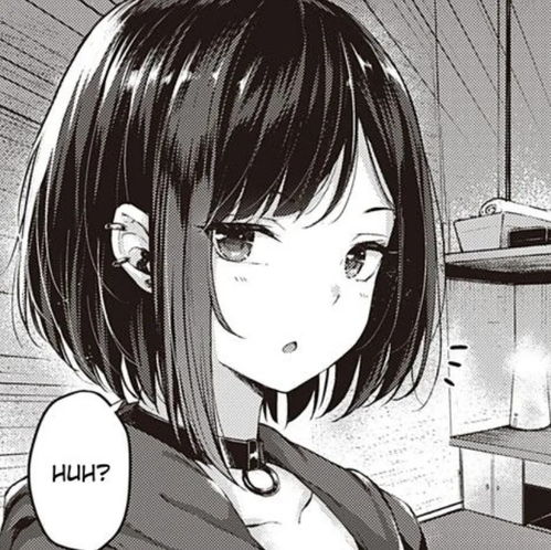  高质量漫画风黑白女漫头