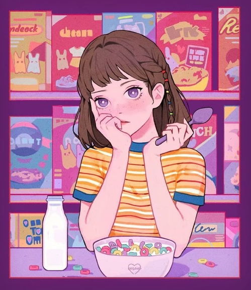  插画丨绘画丨糖果色甜系女生插画,少女感十足