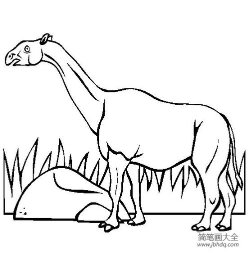 史前动物巨犀简笔画图片