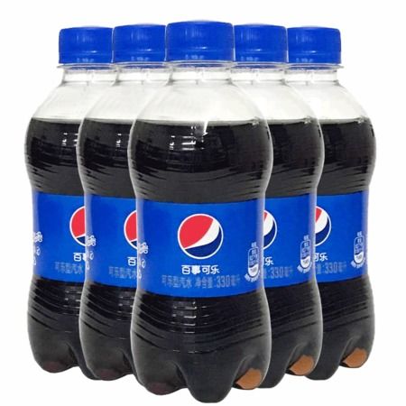  百事可乐碳酸饮料汽水含糖300ml6瓶