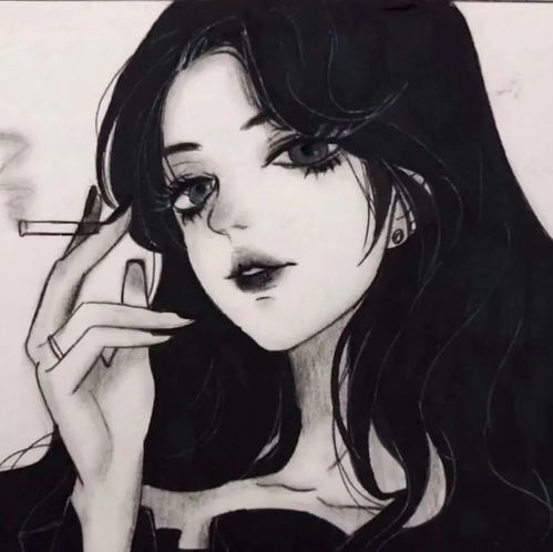 御姐专用黑白头像漫画黑