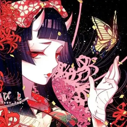  微信头像暗黑系病娇感闺蜜动漫头像,画风好可