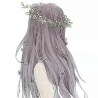 女生头像背影侧面动漫