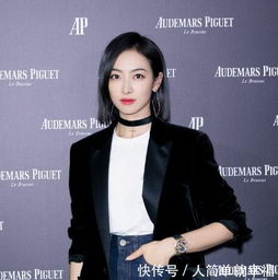  霸气女王范上身,宋茜穿着黑色天鹅绒西装,超级时尚又吸睛