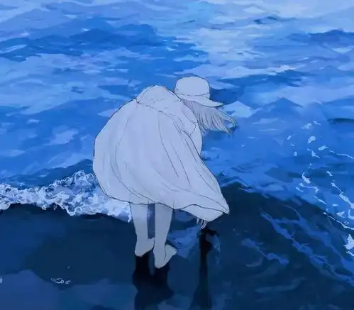 蓝色系女生头像可爱蓝色