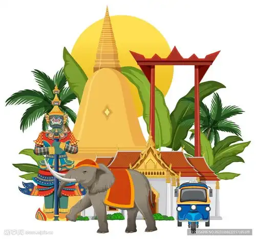  泰国旅游元素图片设计图