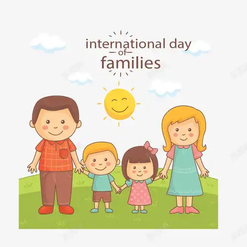  卡通彩色国际家庭日高清素材设计图片页面网页平面电商创意素材png素材温馨家庭素材