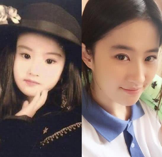  关晓彤和刘亦菲是从小美到大,张雪迎长大后逆袭变美了