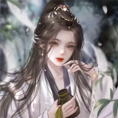  古风喝酒手绘神仙女生动漫头像图片,好看的头像图片古风