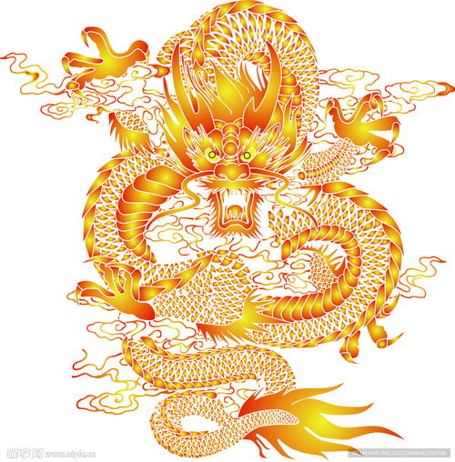  龙纹设计图条纹线条