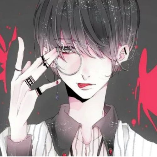  动漫男生头像数点雨声风约住,朦胧淡月云来去