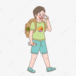  旅行人物手绘卡通小清新素材图片免费下载高清psd千库网图片编号11248612