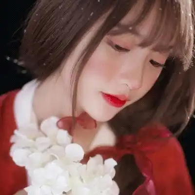  林鲸落很飒红色真人女头系列.