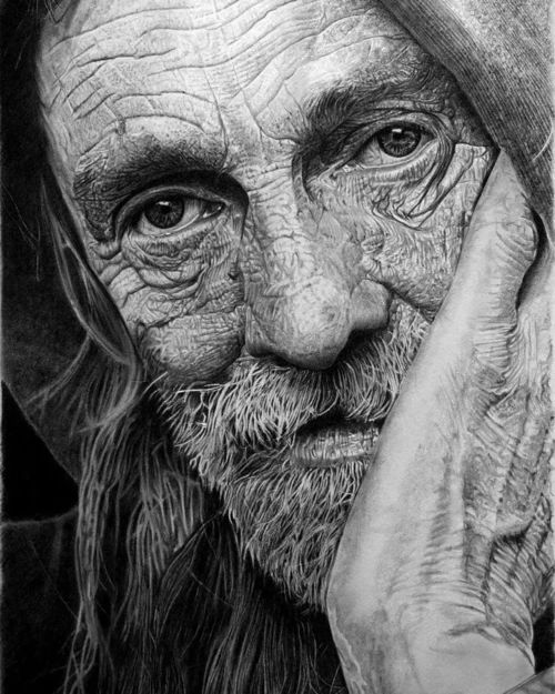 超写实素描令你浑身起鸡皮疙瘩