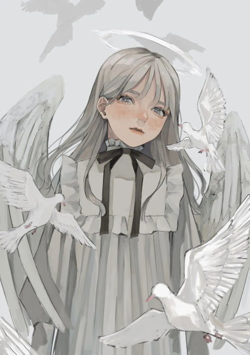  插画壁纸日系半厚涂丧系致郁画风插画作品动漫女生人物头像
