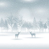  唯美雪景卡通冬天背景下雪美景风景设计图片素材ai模板下载10.70mb树叶大全自然