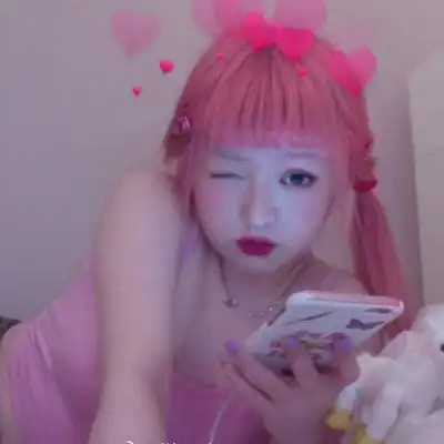 彩色头发女生头像