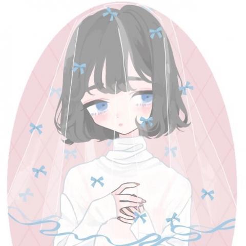  比较丧的二次元头像女
