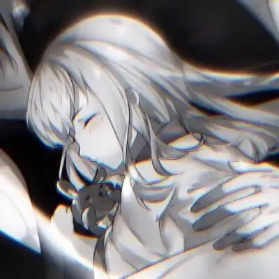  黑白动漫系列情侣头像