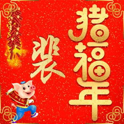  2019猪福年最新姓名微信头像,高清无水印,欢欢喜喜迎新年