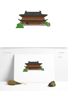  手绘古建筑可商用元素图片素材其他格式下载其他大全