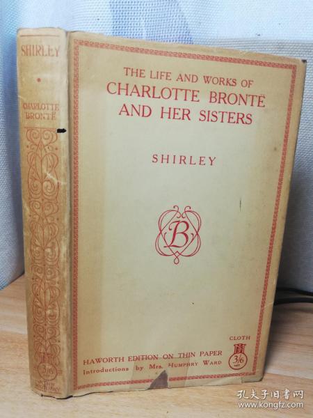  1926年shirleybycharlottebronte带书衣书顶刷红17.5x11.8cm