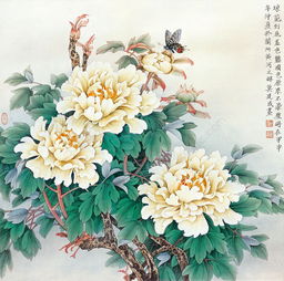 微信头像山水画图片牡丹