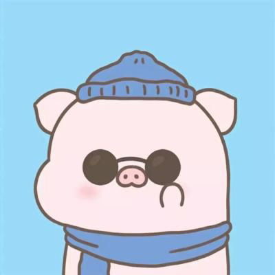  猪猪情侣头像呆萌一左一右抖音可爱真实猪情侣头像