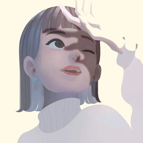  插画女孩气泡感
