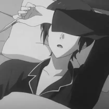  伤感丧男生卡通黑白头像,难过而是曾经的刻骨铭心