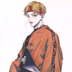 男生头像暖色系动漫外套