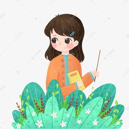  教师节老师绿色卡通小清新png元素素材图片免费下载高清psd千库网图片编号11212542