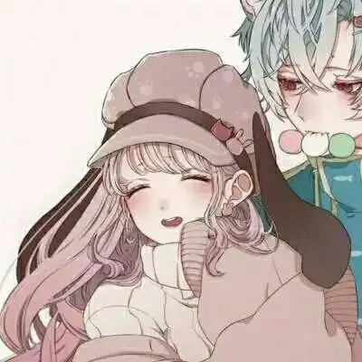  很丧的头像情头一对病态暗黑丧系动漫cp情头