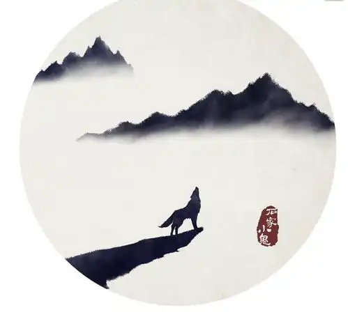 道系古风头像水墨画