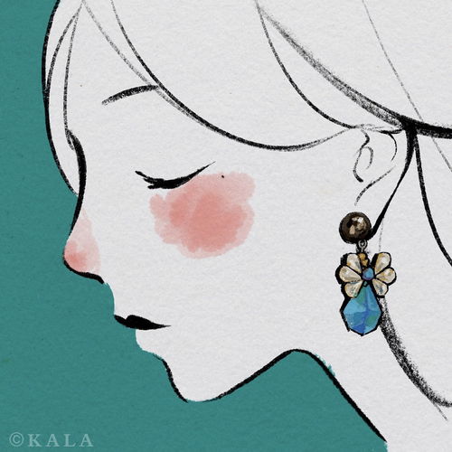  耳饰极简风格插画