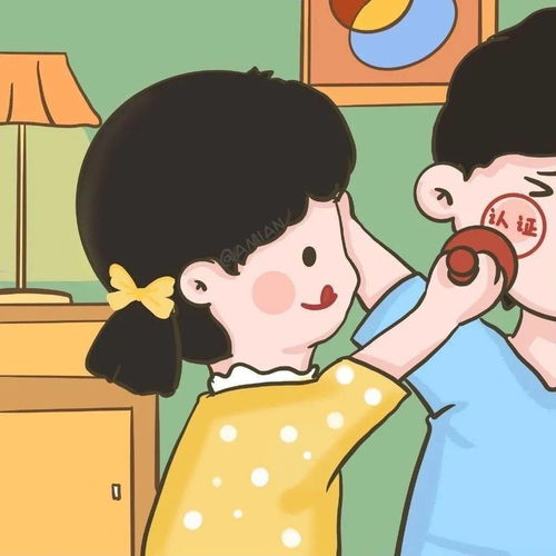 卡通头像真人生活照情侣