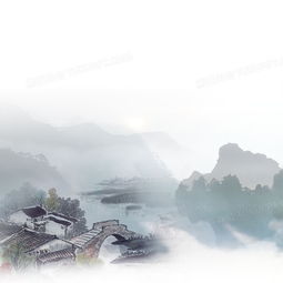  中国风高山白云住所主图背景背景图片素材免费下载psd格式熊猫办公